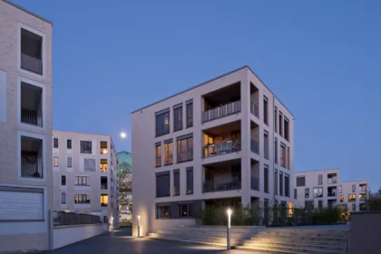 Neubau mosaik eilenriede hannover aussenansicht treppe