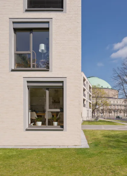 Neubau mosaik eilenriede hannover aussenansicht fenster